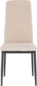 Szék, bézs Dulux Velvet szövet/fekete fém, COLETA NOVA