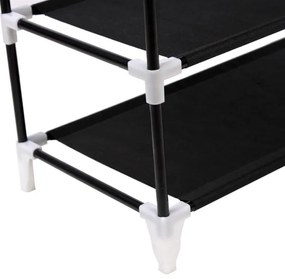 MATIS textil tárolószekrény polcokkal 58x160 cm fekete