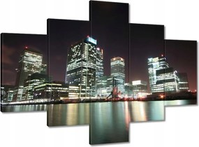 Vászonkép 100x70 Kivilágított felhőkarcolók Londonban