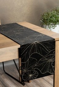 Blink18 bársony asztali futó Fekete 35x180 cm