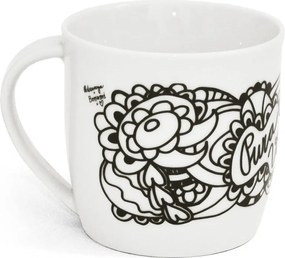 Fehér-fekete bögre 260 ml Pura Vida – Bonami