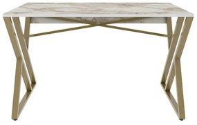 Íróasztal Gyza - White, Gold