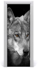 Ajtóposzter öntapadós Portré a farkas 85x205 cm
