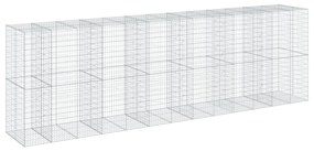horganyzott vas gabion kosár fedéllel 650 x 100 x 200 cm