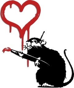 Banksy fém fali dekoráció, 60×70 cm