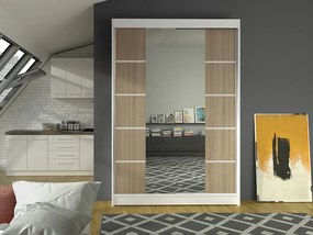 Ruhásszekrény Lawana 5 (fehér + szonoma). 1069216