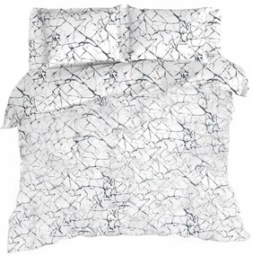 Pamut lepedők Márvány deluxe fehér 200x140cm+90x70cm TiaHome