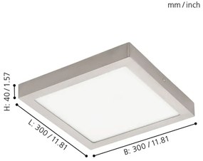 Eglo 96681 - LED RGBW fényerőszabályozható mennyezeti lámpa FUEVA-C LED/21W/230V