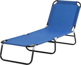 Outsunny Összecsukható Reclining Napágy 5 Állítható Pozícióval Kerthez, Kültéri Medencéhez, Teraszon, Kempinghez, Terhelhetőség 120 kg, 188x56x28 cm,