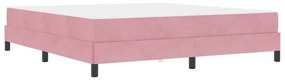 Boxspring ágy matraccal Rózsaszín 180 x 200 cm Bársony