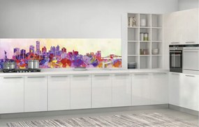 Fotótapéta New York Akvarell Manhattan Brooklyn híd 250x60 +ragasztó