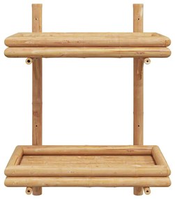 Falifiók polcokkal tárolóval Barna 45 x 26 x 60 cm bambusz