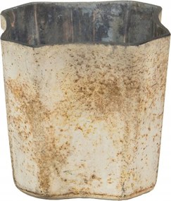 Üveg teamécsestartó patinával 9x8x8 cm