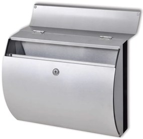 rozsdamentes acél dupla postaláda állványon