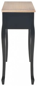 280046 Dressing Console Table with 3 Drawers Black