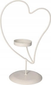 Szív Gyertyatartó Fém Dísz 23,5 CM