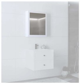 Bondi tükrös fali szekrény 60 cm, fehér