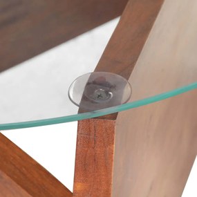 tömör akácfa dohányzóasztal 60 cm