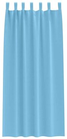 Függönyök függönyökkel 2 pcs Világos kék 225x140cm Poliészter