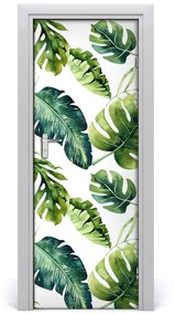 Ajtó tapéta trópusi levelek 75x205 cm