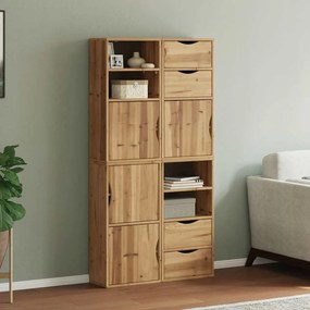 4 db tömörfa fenyőfa oldalsó szekrény ODDA 40x24x79 cm