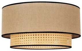 Duolla - Mennyezeti lámpa BOHO 1xE27/15W/230V átm. 45 cm bézs/rattan