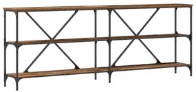 Konzolasztal Régi Fa 200x30x75 cm Műanyag Fa és Acél