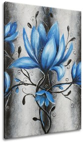 Gario Kézzel festett kép Kék magnóliacsokor Méret: 70 x 100 cm