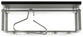 Ezüstszínű fém fali fogas polccal Rex – Spinder Design