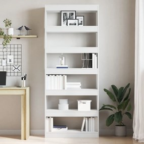 Fehér könyvespolc Fehér Mérnöki fa 80 x 30 x 198 cm Tárolás