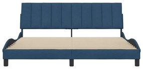 kék szövet ágykeret matrac nélkül Hanko 180 x 200 cm