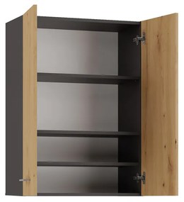 Pola mini DD felső fürdőszoba szekrény, antracit-tölgy