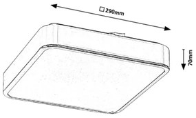 Rabalux - LED RGB Fürdőszobai, fényerőszabályozható mennyezeti lámpa LED/22W/230V IP44 + távirányító