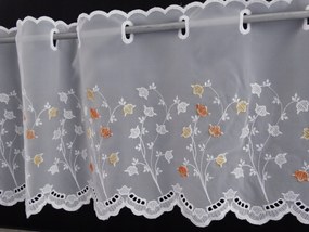 Mg Irigység 667 fátyol fehér hímzés Bézs 250x50cm M lengyel