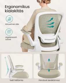 Ergonomikus irodai szék zabpehely-bézs színben