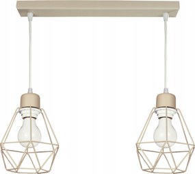 Mennyezeti függőlámpa asztal fölé Diamond Bézs csillár loft mennyezeti lámpa