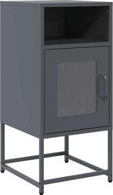 vidaXL antracit hidegen hengerelt acél éjjeliszekrény 36x39x78 cm