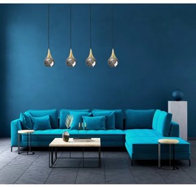 Csillár zsinóron LACRIMA SMOKY 4xE27/60W/230V