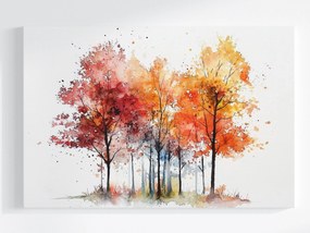 Canvas Vászonkép Színes Fák Ősz Természet Akvarell 60x40