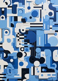 Poszter 39,5x55cm Kék labirintus