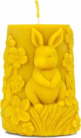 Méhviasz gyertya Húsvéti nyúl 9,5 cm Asztaldísz 100% viasz