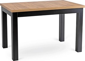 Bővíthető Étkezőastal 120-160 cm Kézműves tölgy/Fekete színben. Skubi