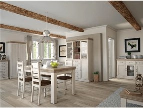 vitrines szekrény, északi sosna/vadtölgy, ROYAL W2D