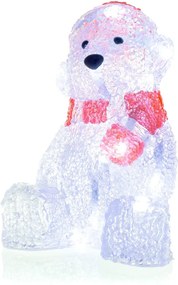 Retlux RXL 252 karácsonyi dekoráció, jegesmedve, akryl, 16 LED, hideg fehér