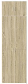 sonoma tölgy szerelt fa tárolószekrény 70 x 42,5 x 225 cm