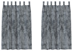 bársonyfuggöny 2 db Gombfüllel Ezüstszürke 175x140 cm