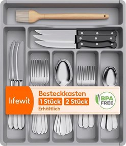 Késtartó, kanál és villa 36x31cm