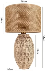 Asztali lámpa RAMZES 1xE27/40W/230V bézs
