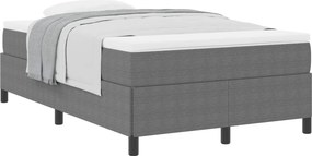 vidaXL Boxrugós ágy Világosszürke 120 x 190 cm Bársonyos szövet