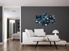 Kép - Kék-arany gyűrűk (90x60 cm)